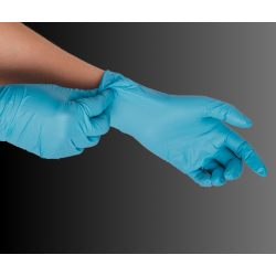 Gant d'examen nitrile non poudré 6/7 (S) HEXA /100