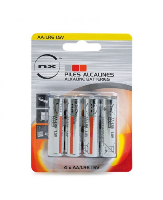 Pile alcaline AA LR6 blister de 4