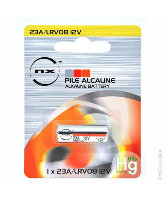 Pile Alcaline LRV08 ou 23A 12 V 55mAh