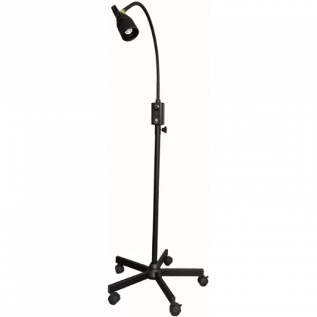 LAMPE EXAMEN MEDICAL Noir LEX 3 W avec pied à roulettes métal