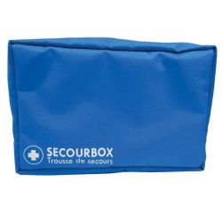 Trousse de 1er secours souple et bleue pour véhicule