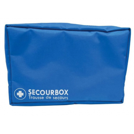 Trousse de 1er secours souple et bleue pour véhicule