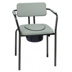 Chaise percée avec accoudoirs