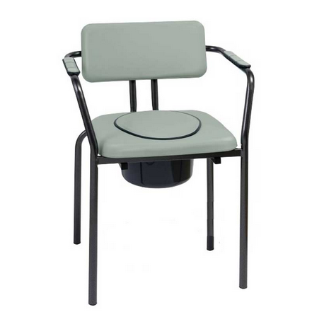 Chaise percée avec accoudoirs