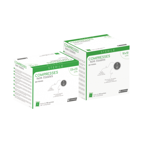 Compresse stérile non tissée 7,5 x 7,5 cm