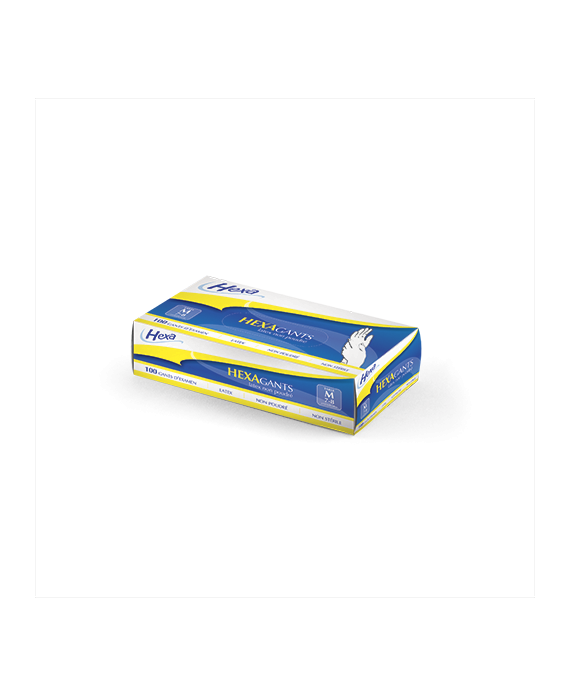 Gant latex S (6/7) non poudrés non stériles (x100)
