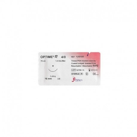 OPTIME R 4/0 3/8 T19 75 cm (fil résorbable)